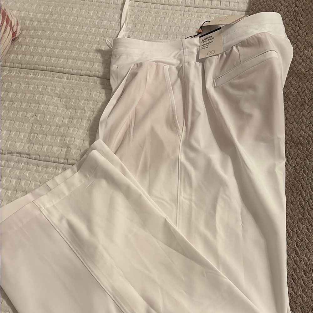 Calla White Drawstring Pants - Picture 2 of 3